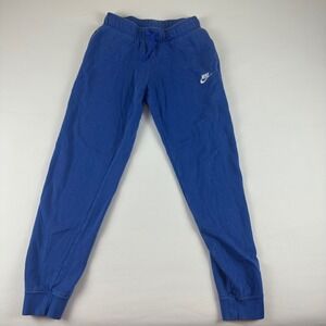 Nike Sweatpants Joggers Blue Size‎ Small Puttering Logo Cotton Polyester